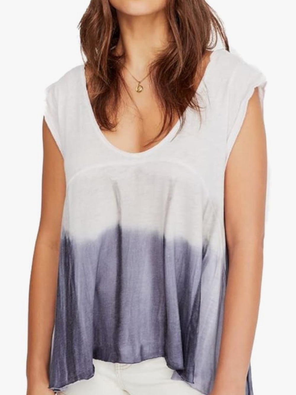 We the Free People Medium Ombre Paradise Tee Swing Cap Sleeve Tank Tie Dye NWT